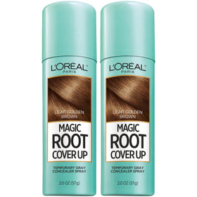 L'Oreal Paris Magic Root Cover Up Gray Hair Spray front view, Light Golden Brown