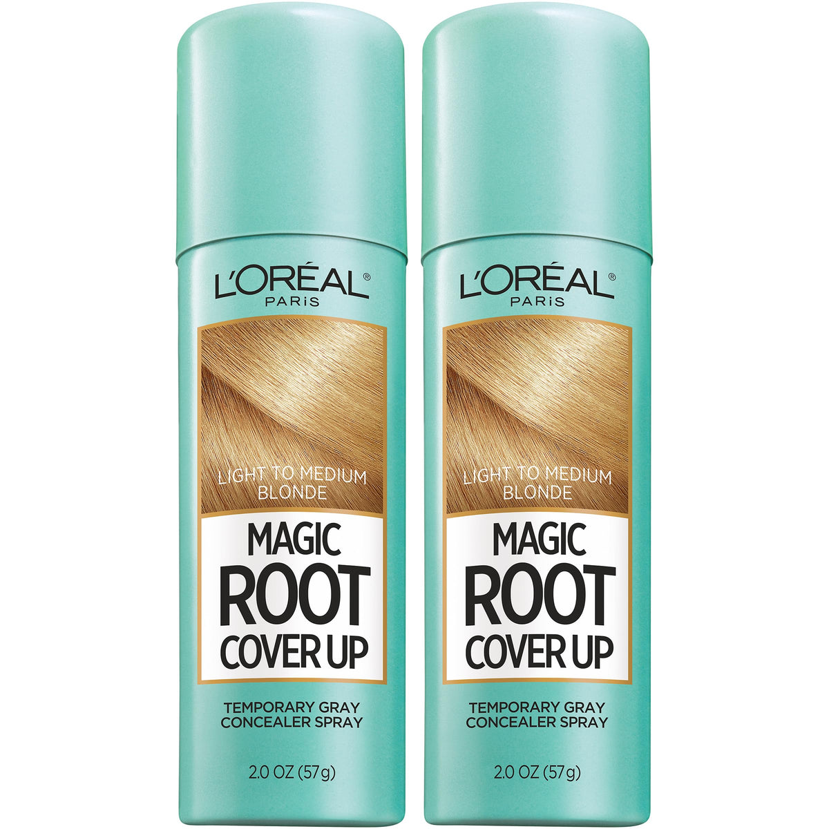 L'Oreal Paris Magic Root Cover Up Spray front view, Light to Medium Blonde