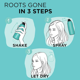 L'Oreal Paris Magic Root Cover Up Spray in use on hair