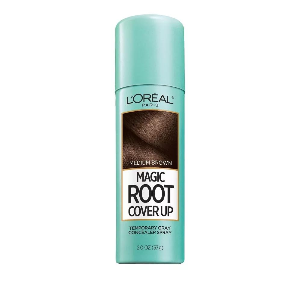 L'Oreal Paris Magic Root Cover Up Spray Medium Brown 6 oz back view