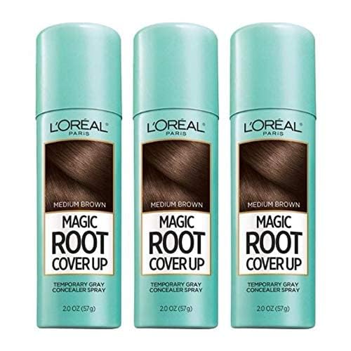 L'Oreal Paris Magic Root Cover Up Spray Medium Brown 6 oz front view