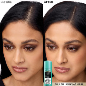 L'Oreal Paris Magic Root Cover Up Spray packaging on a bathroom counter