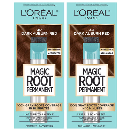 L'Oreal Paris Magic Root Hair Color Kit 4R Dark Auburn Red front view