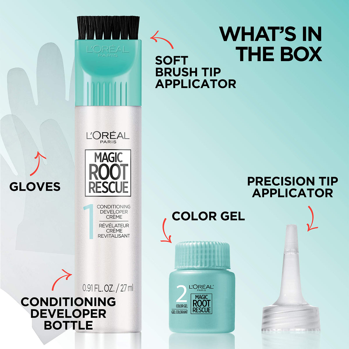 L'Oreal Paris Magic Root Hair Color Kit close-up of precision brush