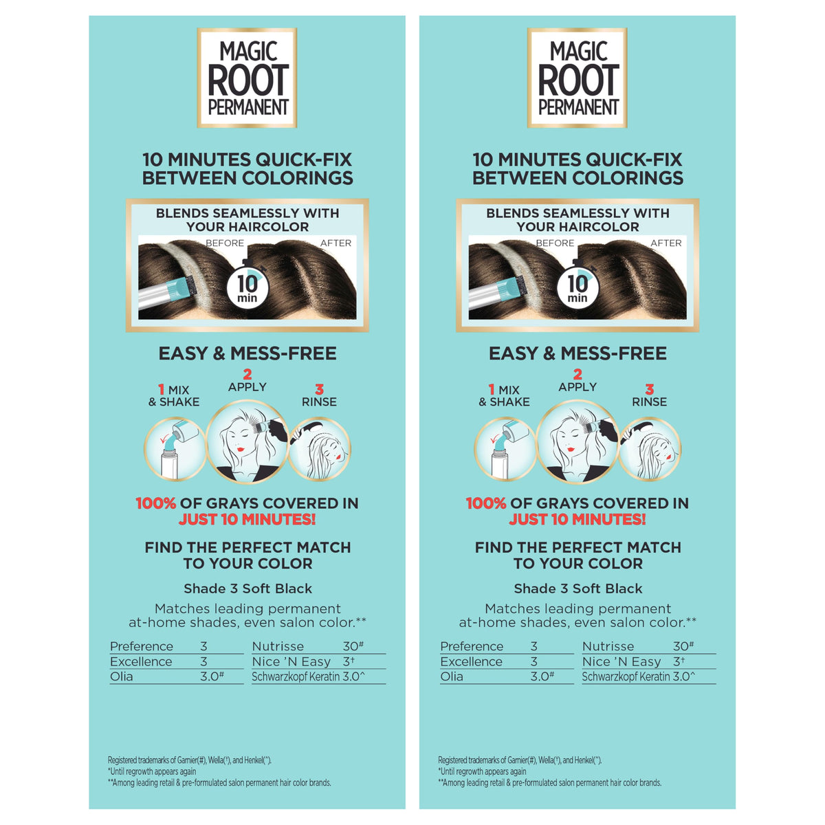 L'Oreal Paris Magic Root Hair Color Kit showing results after application
