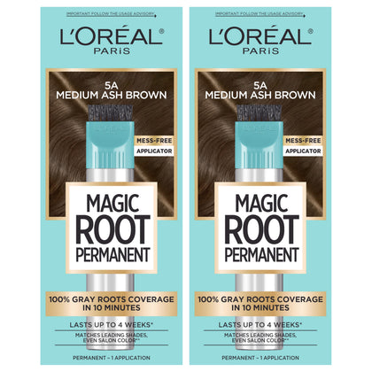 L'Oreal Paris Magic Root Hair Colour Kit 5A Medium Ash Brown front view