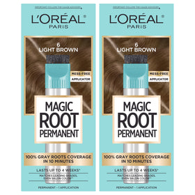 L'Oreal Paris Magic Root Hair Colour Kit 6 Light Brown front view