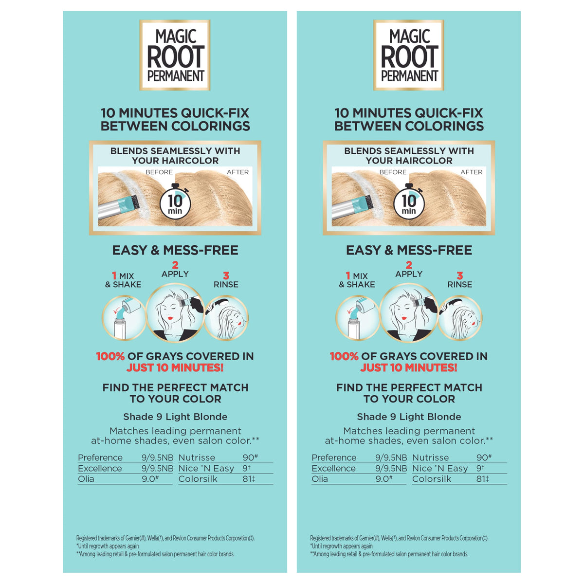 L'Oreal Paris Magic Root Hair Colour Kit in use on hair