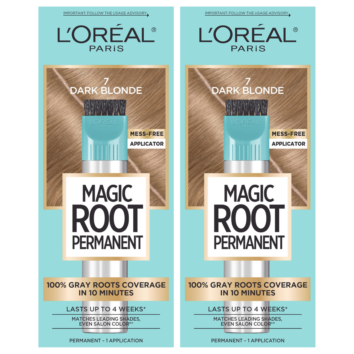 L'Oreal Paris Magic Root Permanent Hair Color Kit 7 Dark Blonde front view
