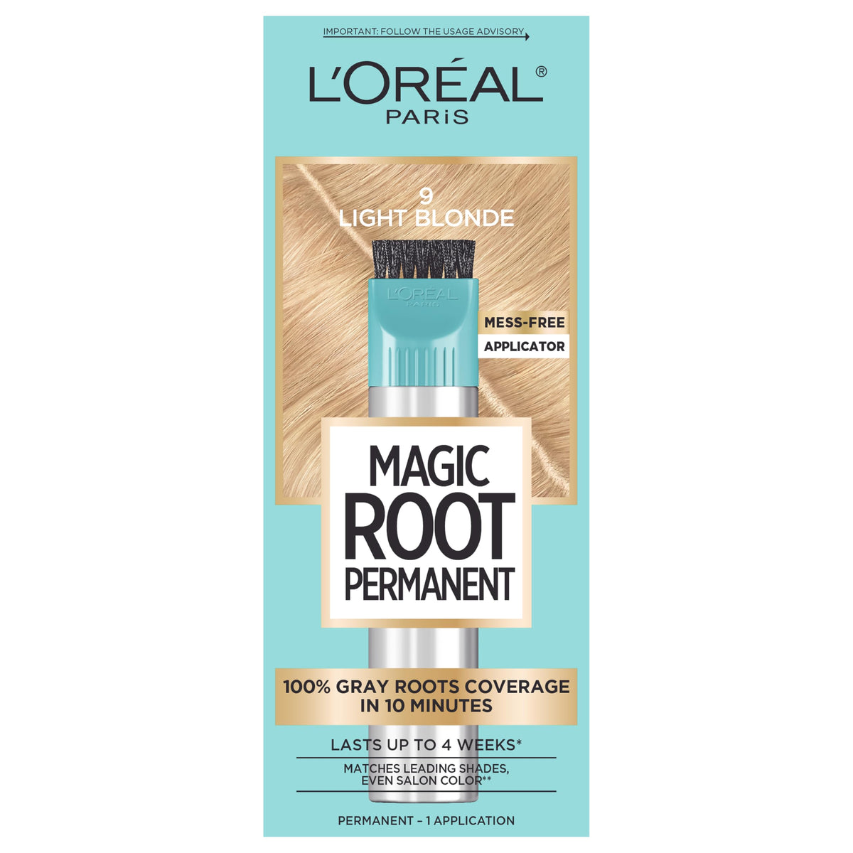 L'Oreal Paris Magic Root Permanent Hair Color Kit 9 Light Blonde front view