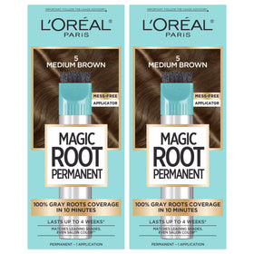 L'Oreal Paris Magic Root Permanent Hair Color Kit front view, 5 Medium Brown