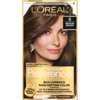L'Oreal Paris Medium Brown 5 Hair Colour Kit front view