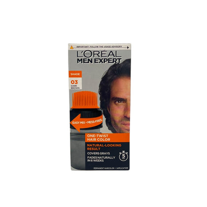 L'Oreal Paris Men Expert One Twist Hair Color Dark Brown 03 front view