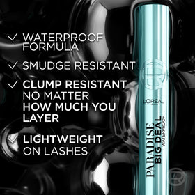 L'Oreal Paris Paradise Big Deal Waterproof Mascara in hand