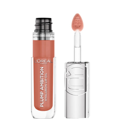 L'Oreal Paris Plump Ambition Hyaluron Lip Oil Latte Glace front view