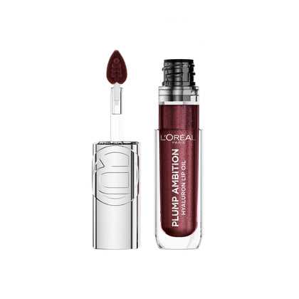 L'Oreal Paris Plump Ambition Hyaluron Lip Oil Shimmer Ruby Lights front view