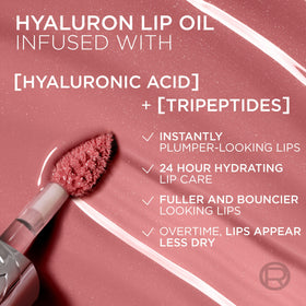 L'Oreal Paris Plump Ambition Lip Oil with other makeup products