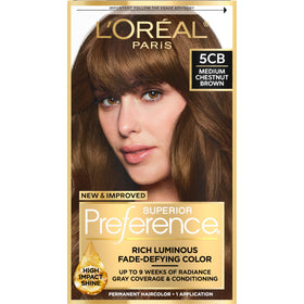 L'Oreal Paris quality Preference Hair Colour Kit Medium Chestnut Brown 5CB front view