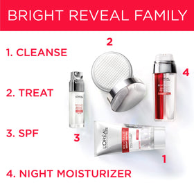 L'Oreal Paris Revitalift Bright Reveal Cleanser back view with ingredient list