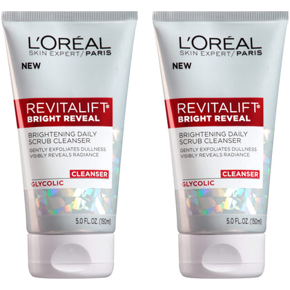 L'Oreal Paris Revitalift Bright Reveal Cleanser front view with packaging