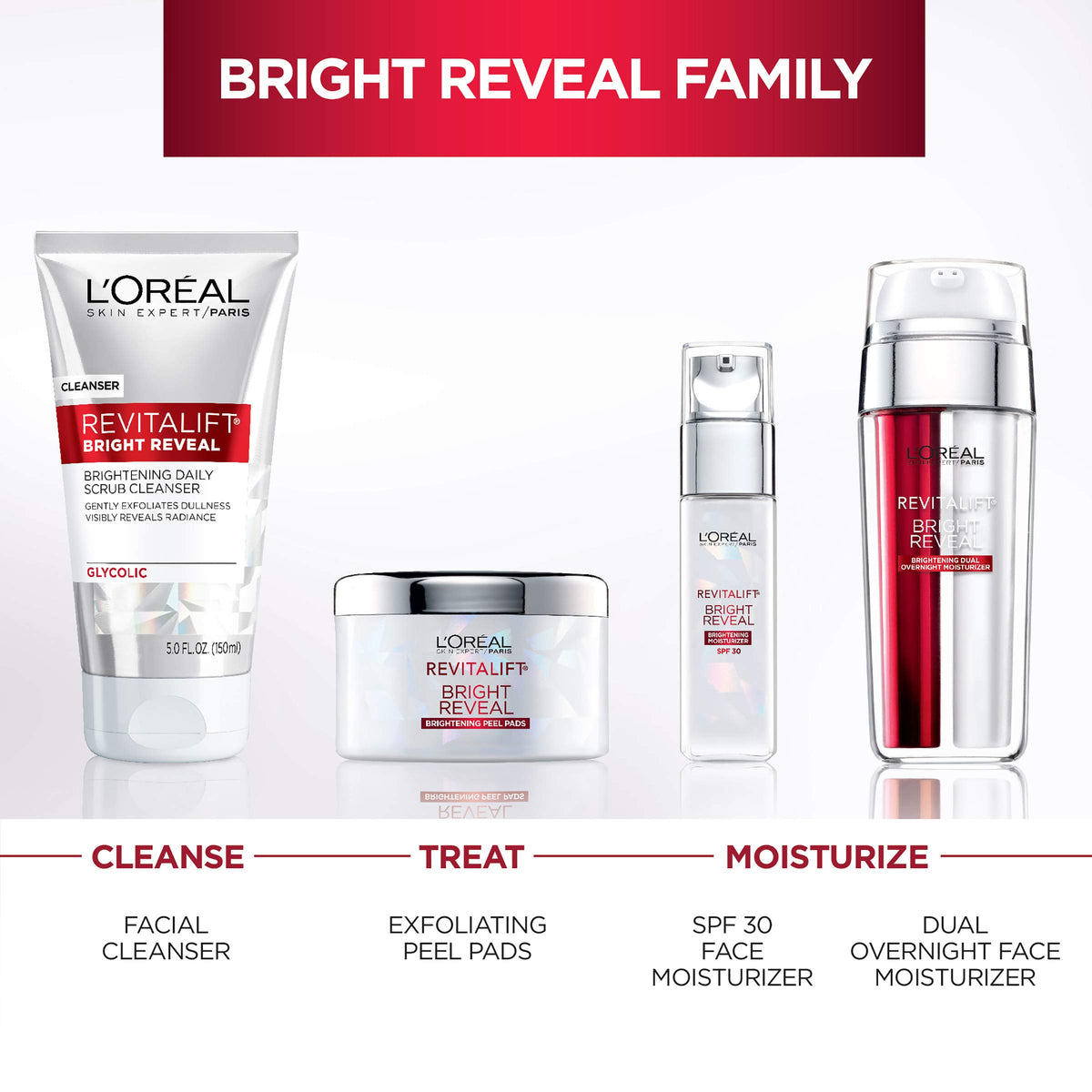 L'Oreal Paris Revitalift Bright Reveal Cleanser in a bathroom setting