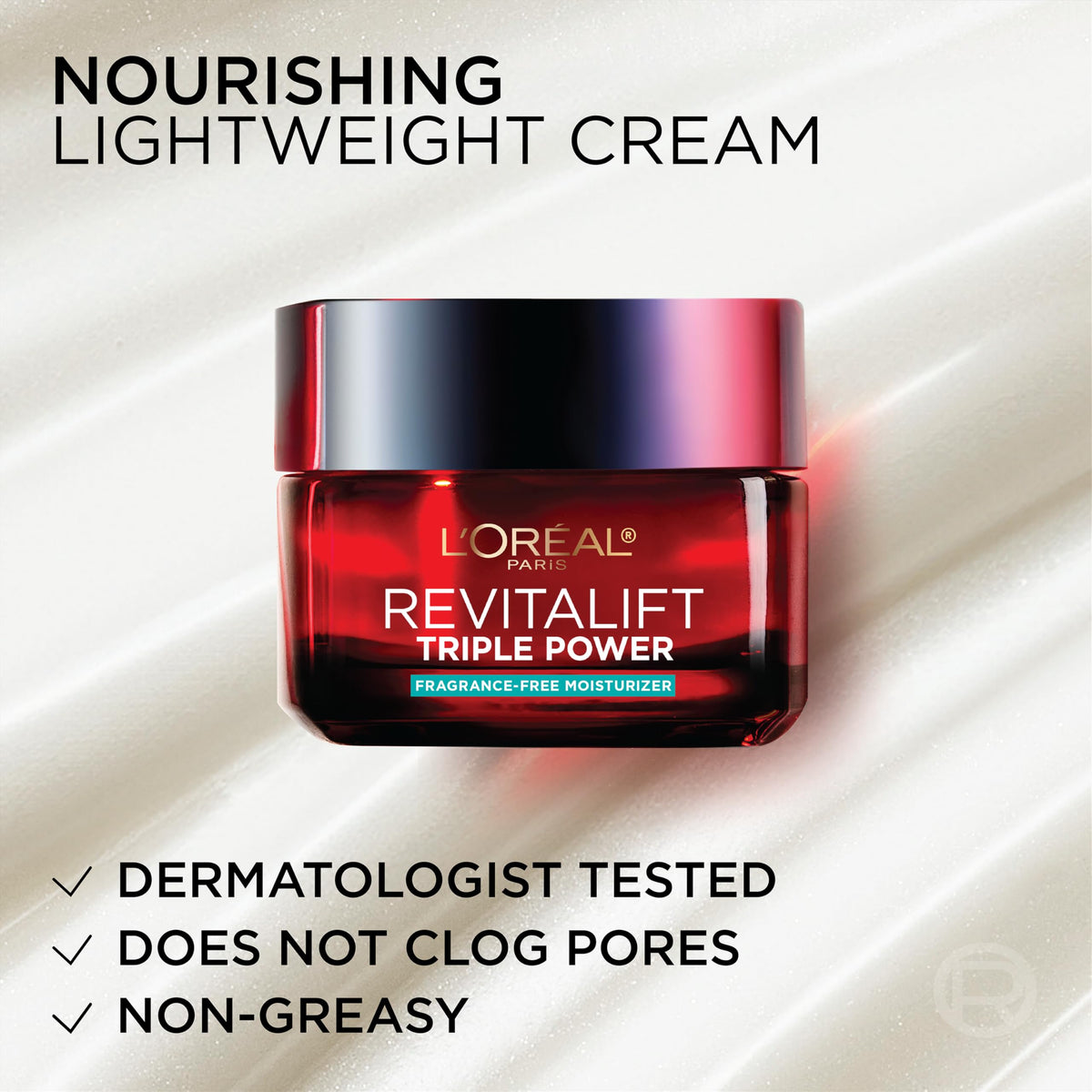 L'Oreal Paris Revitalift cream with fresh flowers