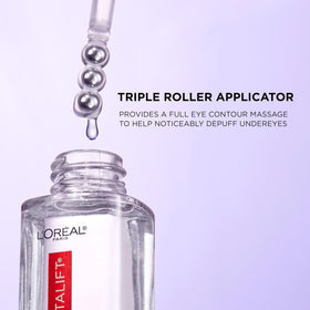 L'Oreal Paris Revitalift Eye Serum showing texture on skin