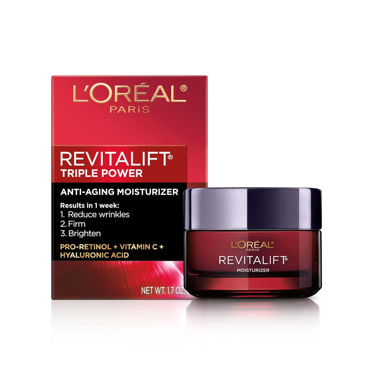 L'Oreal Paris Revitalift Triple Power Face Moisturiser front view