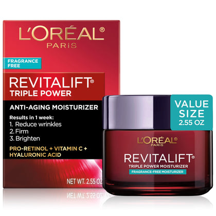 L'Oreal Paris Revitalift Triple Power Face Moisturizer front view