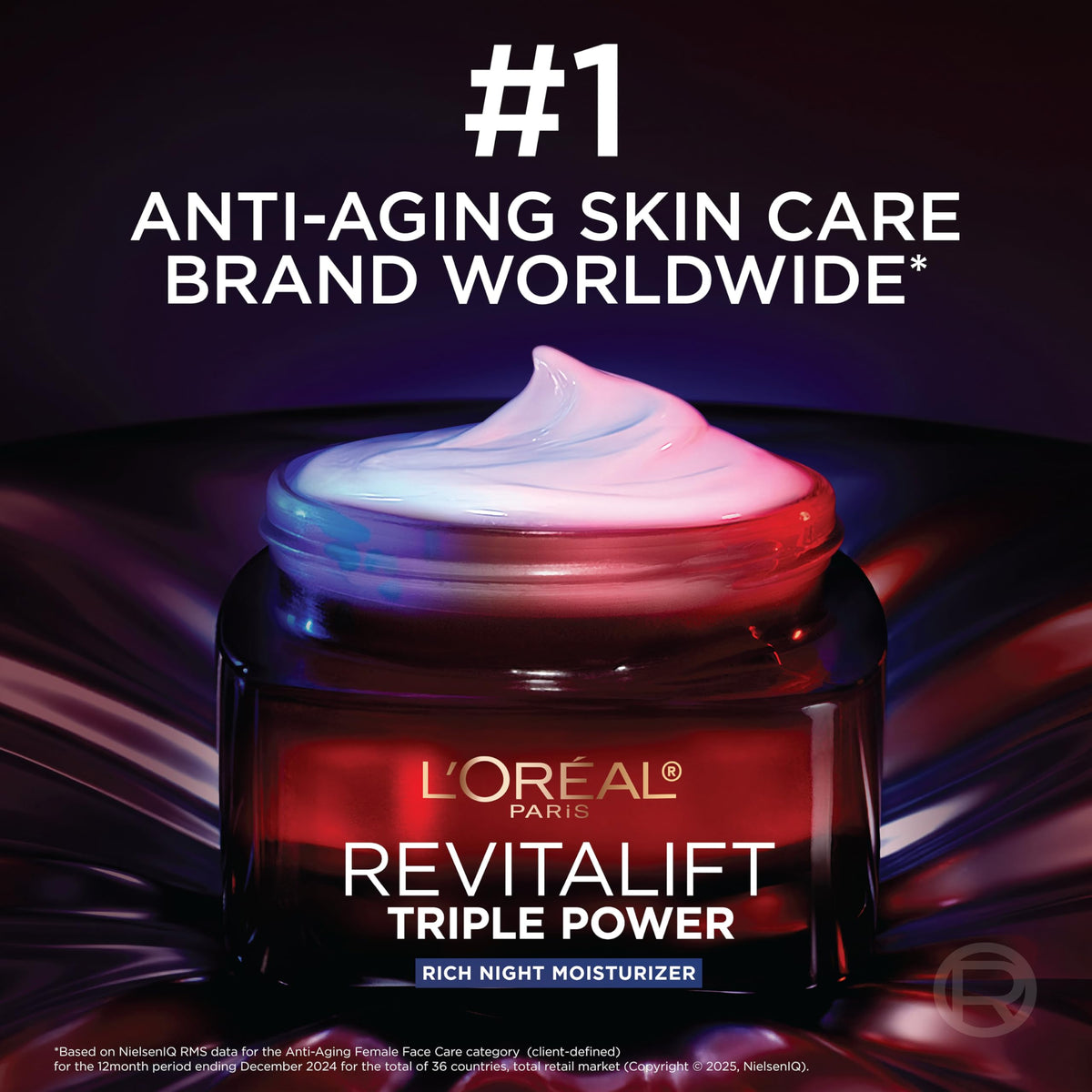 L'Oreal Paris Revitalift Triple Power Night Cream on nightstand