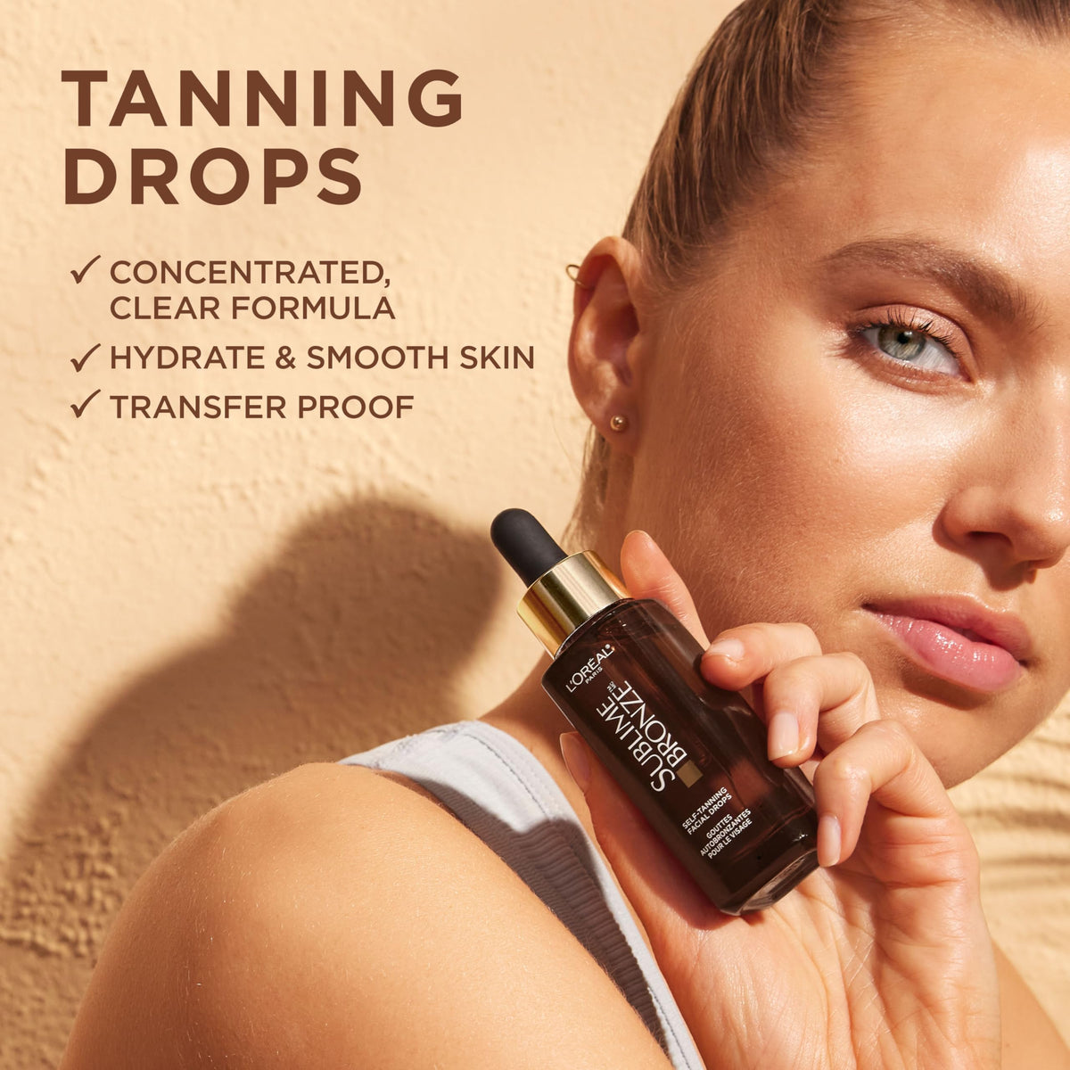 L'Oreal Paris Sublime Bronze Self Tanning Facial Drops mixed with moisturiser