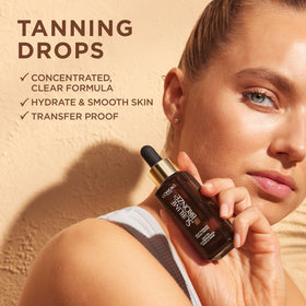L'Oreal Paris Sublime Bronze Self Tanning Facial Drops mixed with moisturiser