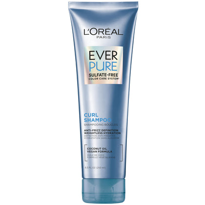 L'Oreal Paris Sulfate Free Shampoo for Curly Hair 8.5 Fl Oz front view