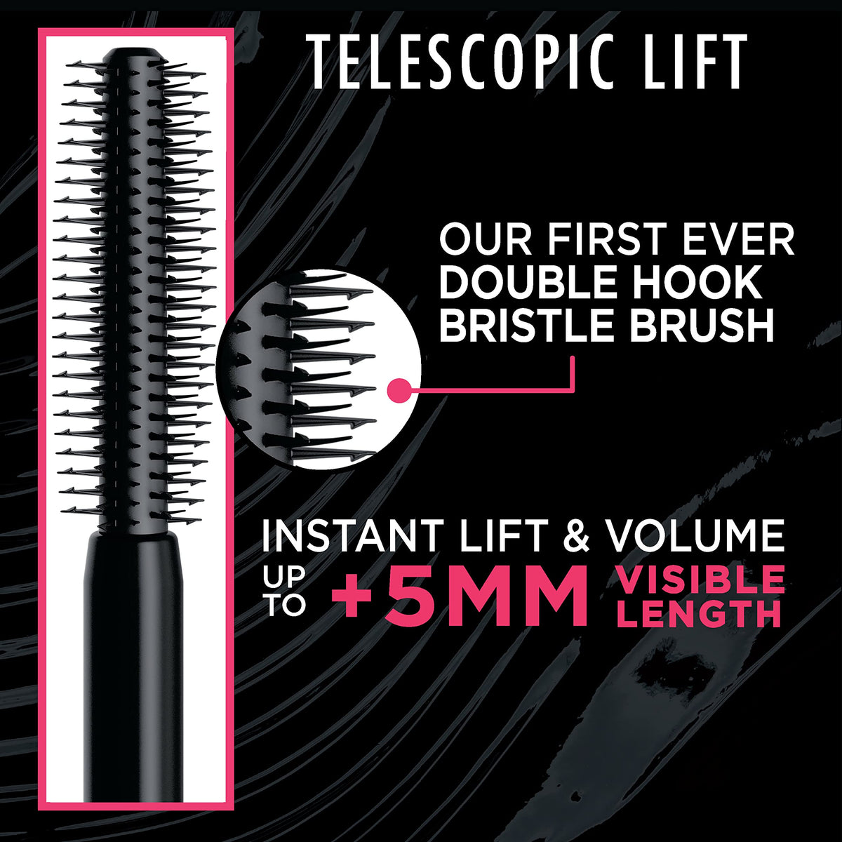 L'Oreal Paris Telescopic Lift Mascara packaging with dimensions