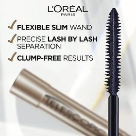 L'Oreal Paris Telescopic Mascara Black applied on lashes