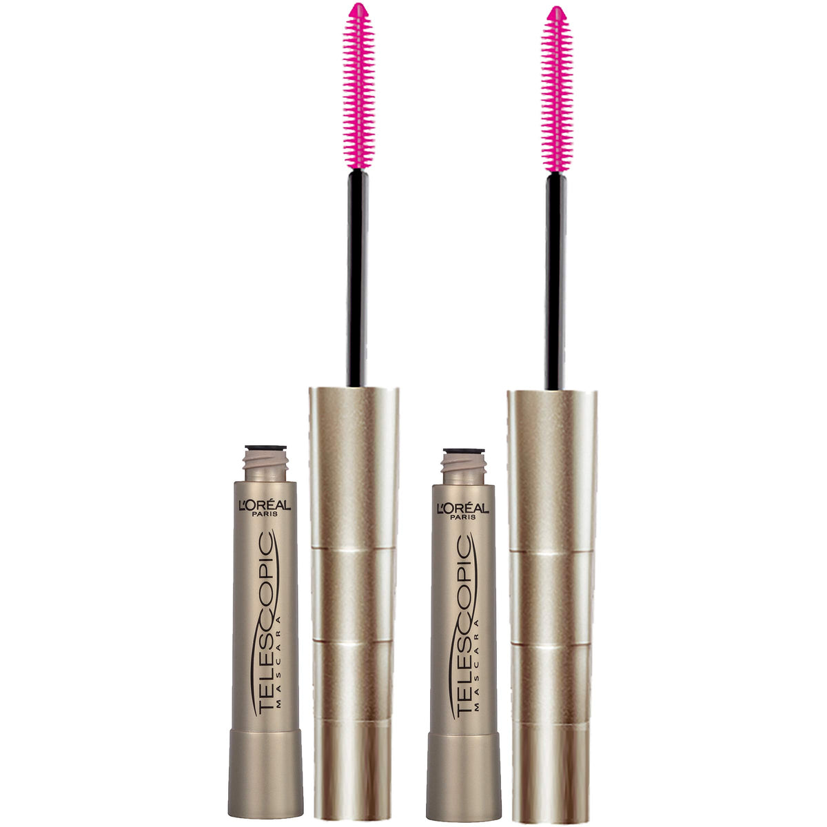 L'Oreal Paris Telescopic Mascara front view, black packaging