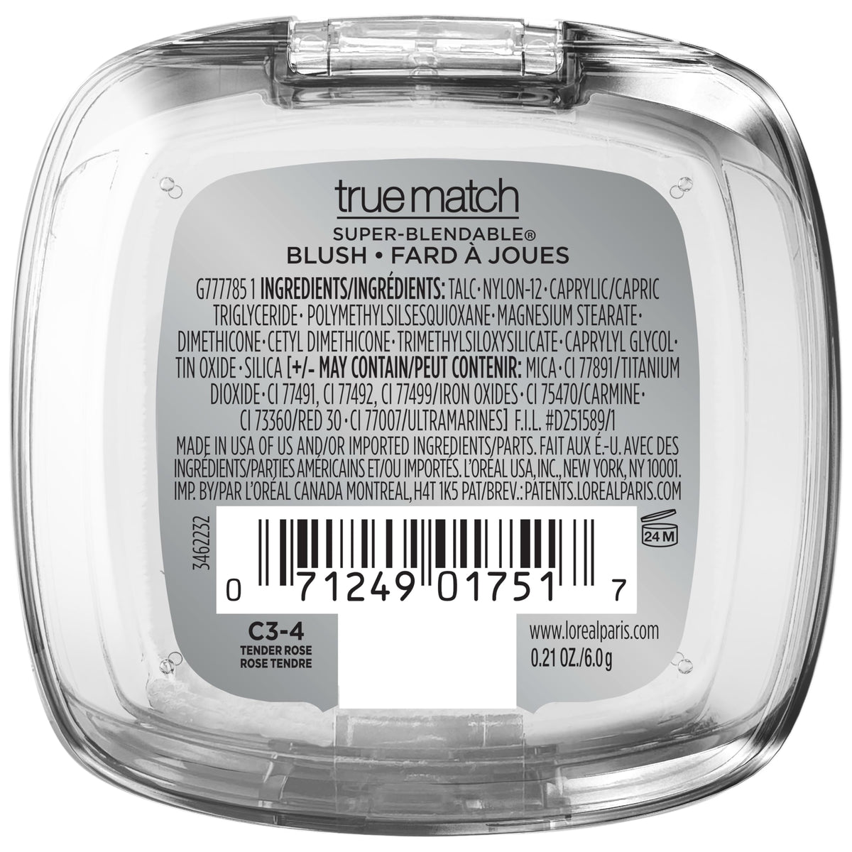 L'Oreal Paris True Match Blush Tender Rose powder texture close-up