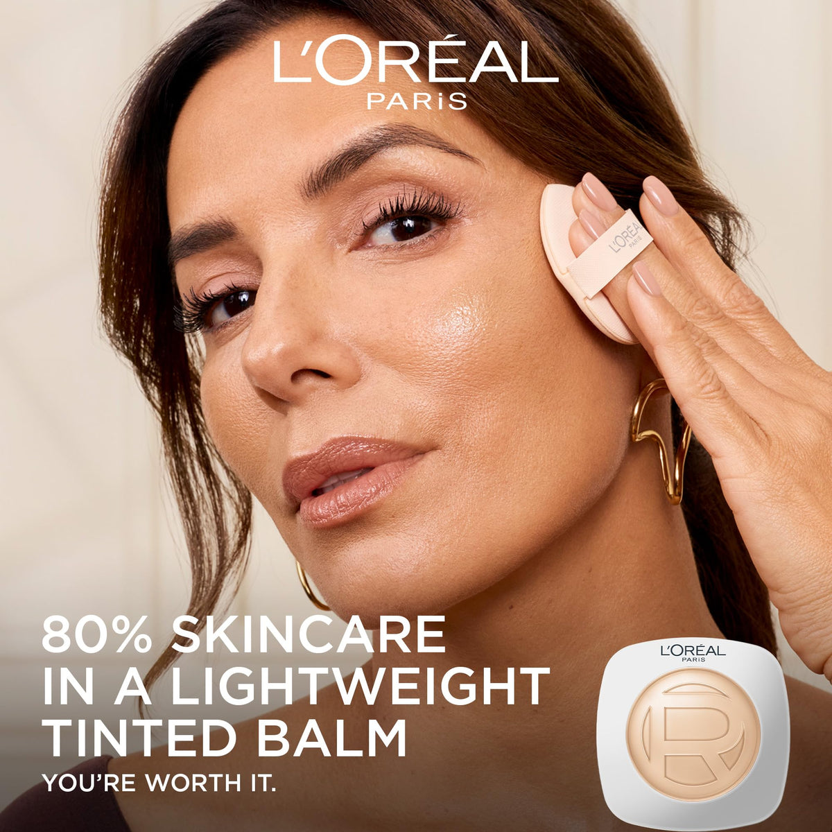 L'Oreal Paris True Match Hyaluron Tinted Balm Foundation open with mirror