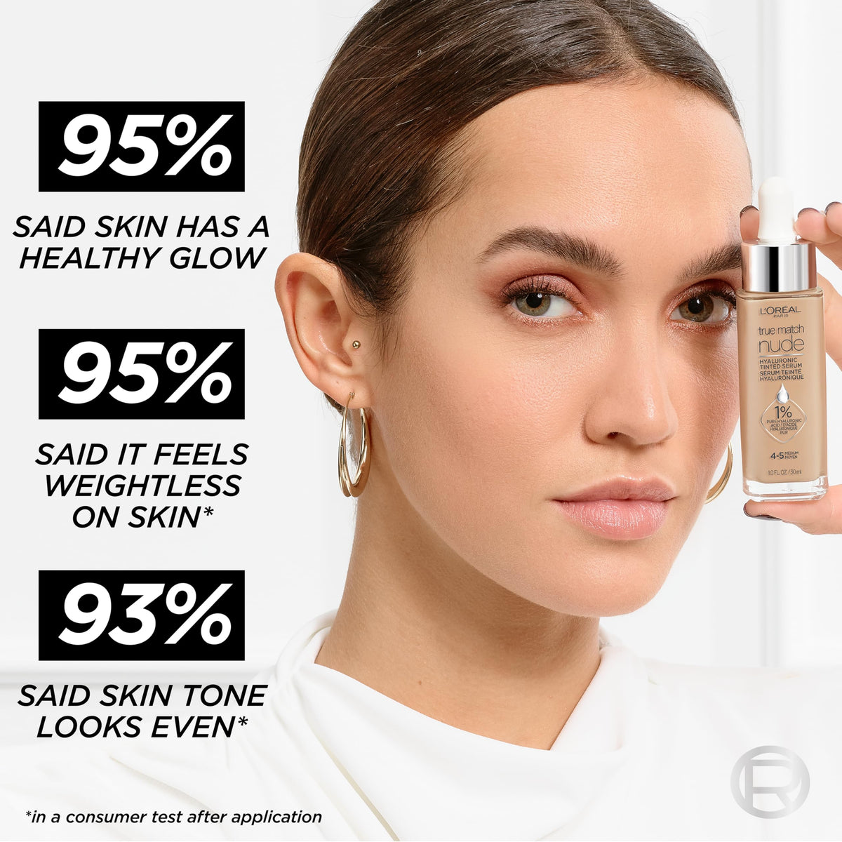 L'Oreal Paris True Match Nude Foundation with makeup brushes