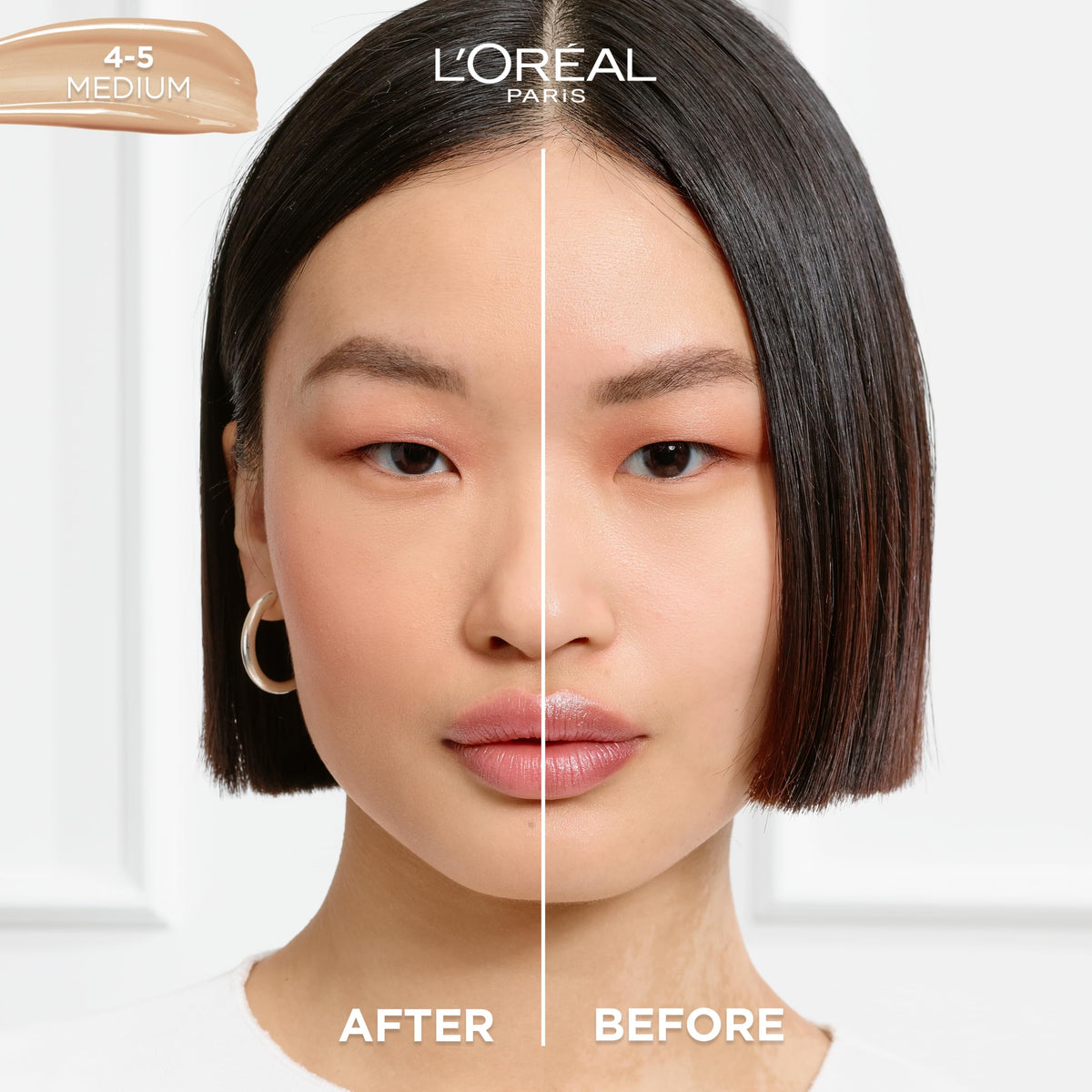 L'Oreal Paris True Match Nude Hyaluronic Tinted Serum Foundation bottle side view