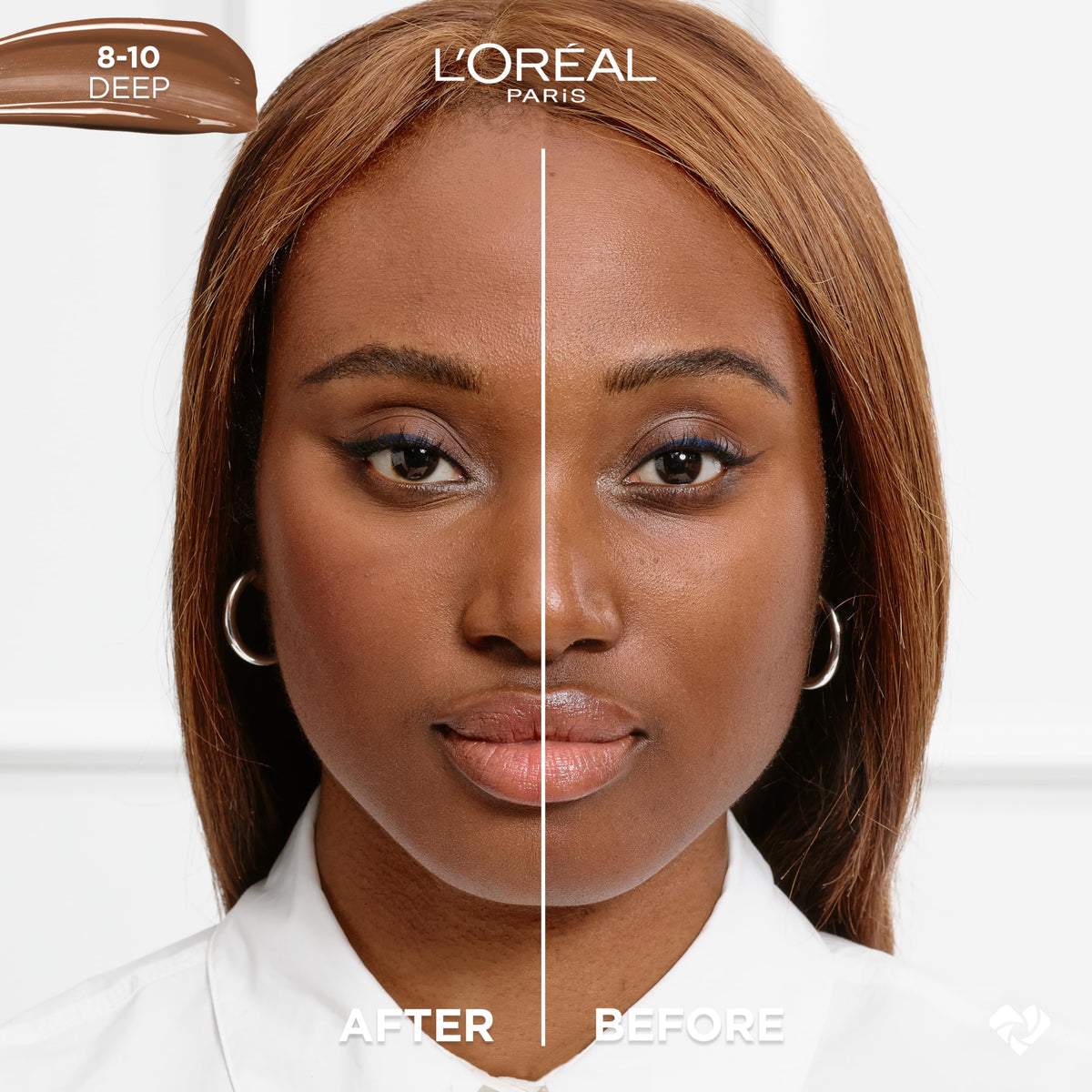 L'Oreal Paris True Match Nude Hyaluronic Tinted Serum Foundation Deep 8-10 bottle with dropper