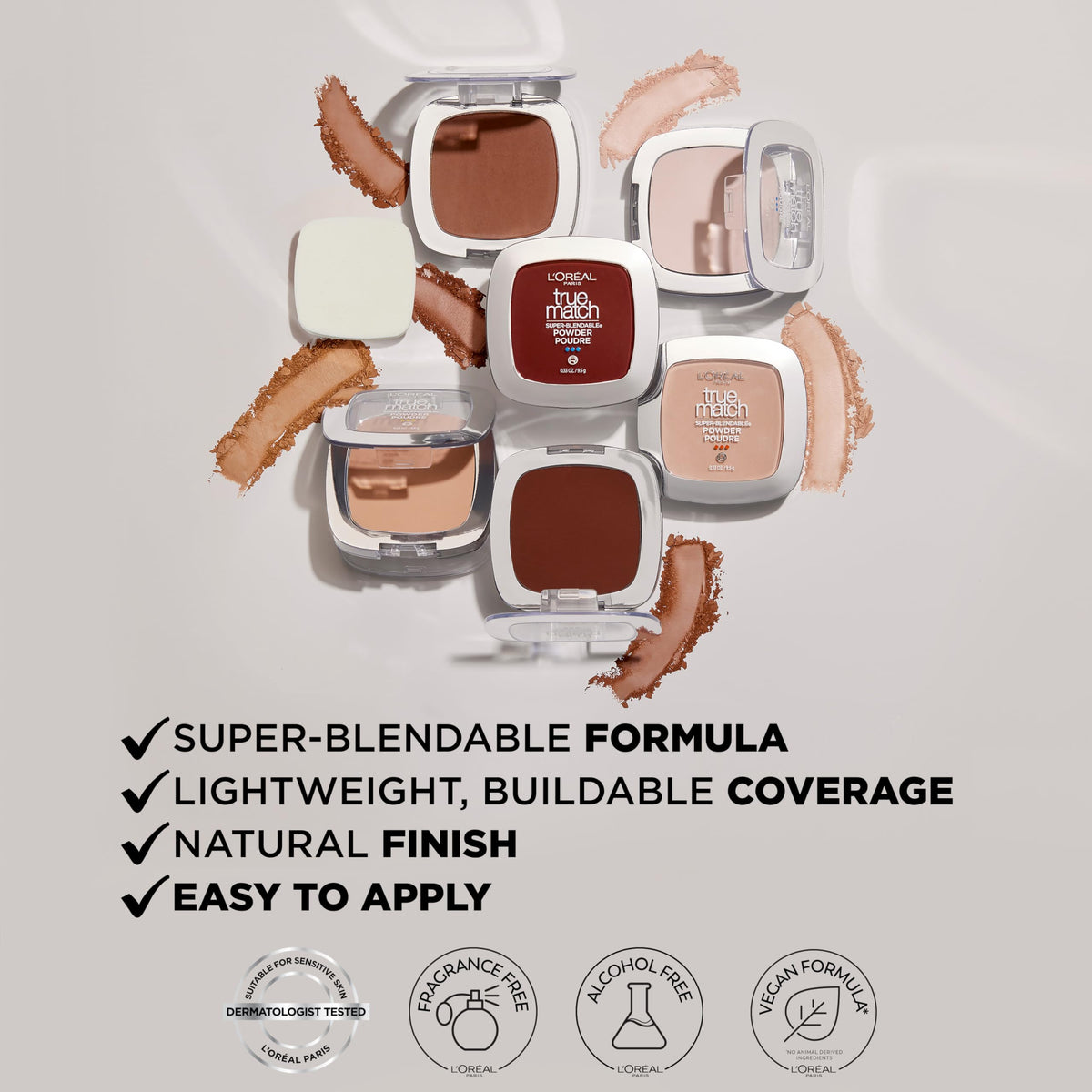 L'Oreal Paris True Match Powder Foundation packaging side view