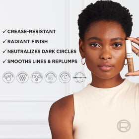 L'Oreal Paris True Match Radiant Serum Concealer W1 with makeup products