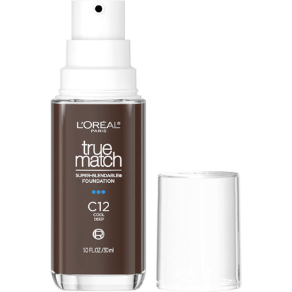 L'Oreal Paris True Match Super-Blendable Foundation C12 Deep front view