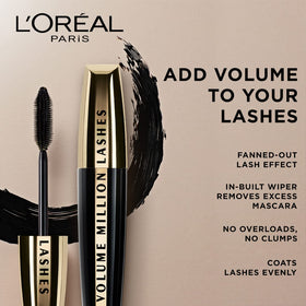 L'Oreal Paris Volume Million Lashes Mascara Extra Black on a makeup table