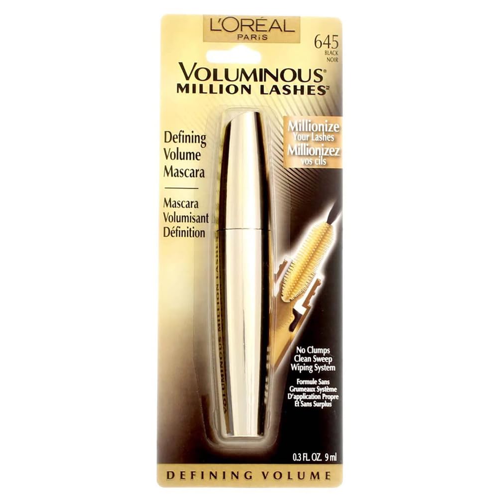 L'Oreal Paris Voluminous Million Lashes Mascara black model front view