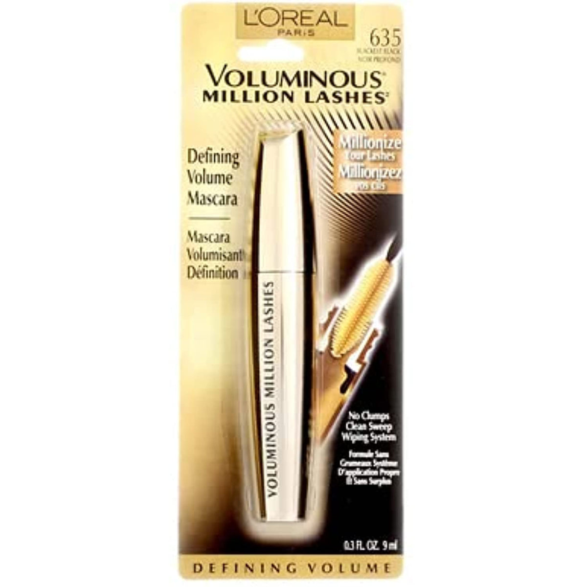 L'Oreal Paris Voluminous Million Lashes Mascara on a vanity table