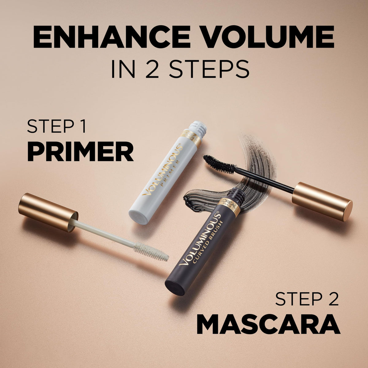 L'Oreal Paris Voluminous Original Mascara with makeup brushes