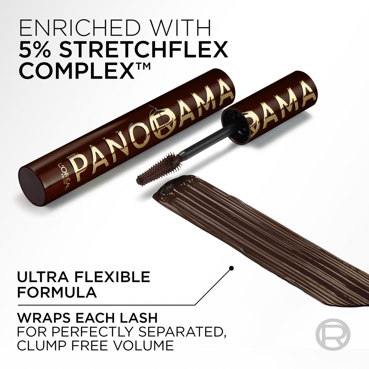 L'Oreal Paris Voluminous Panorama Mascara 705 Brown Leather close-up