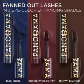 L'Oreal Paris Voluminous Panorama Mascara 705 Brown Leather with eye makeup
